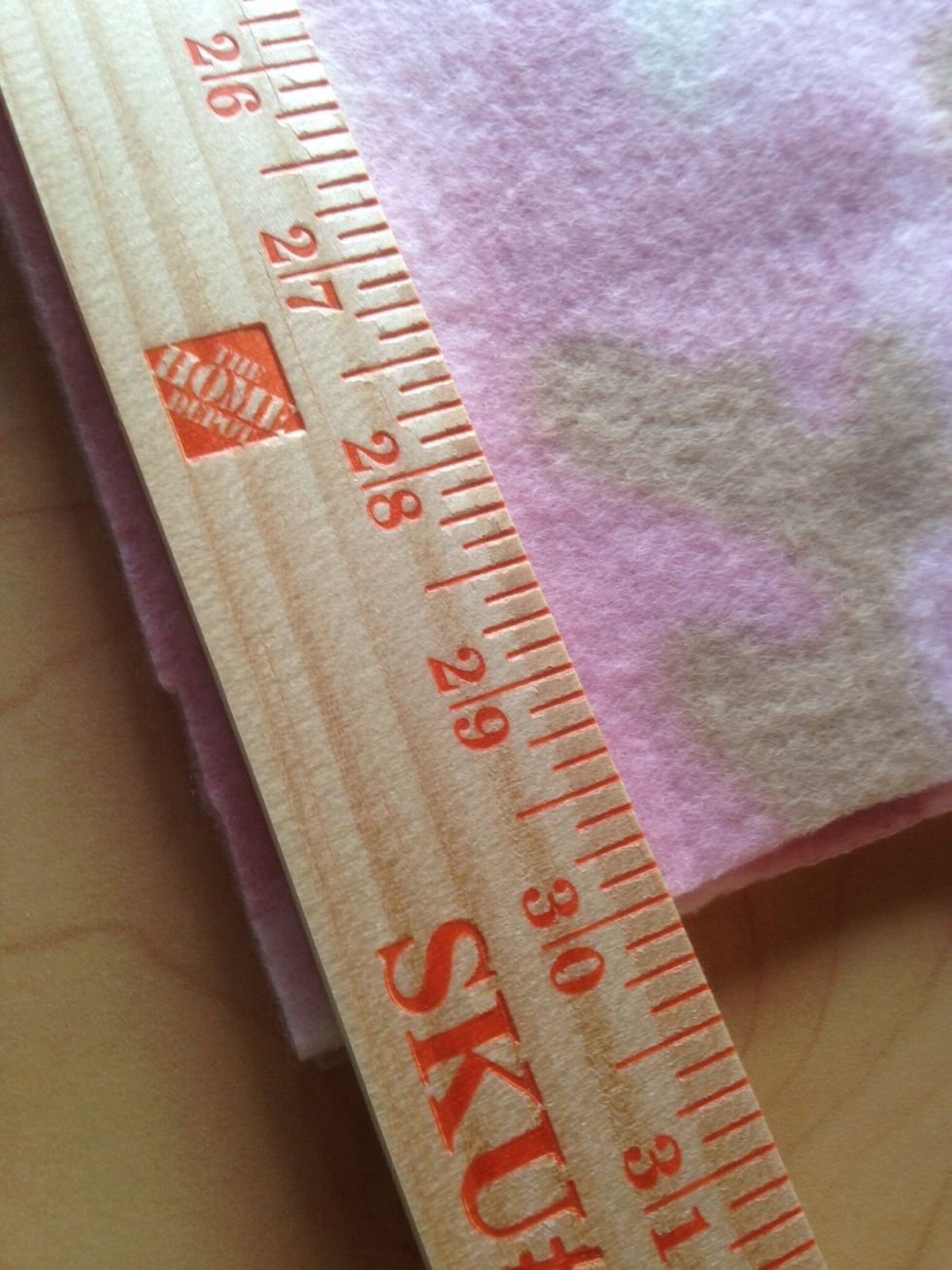 Your scarf will be 60 x 8 inches. Cut material to size. My material was 60 inches long, so I folded the material in half, which was 30 inches...