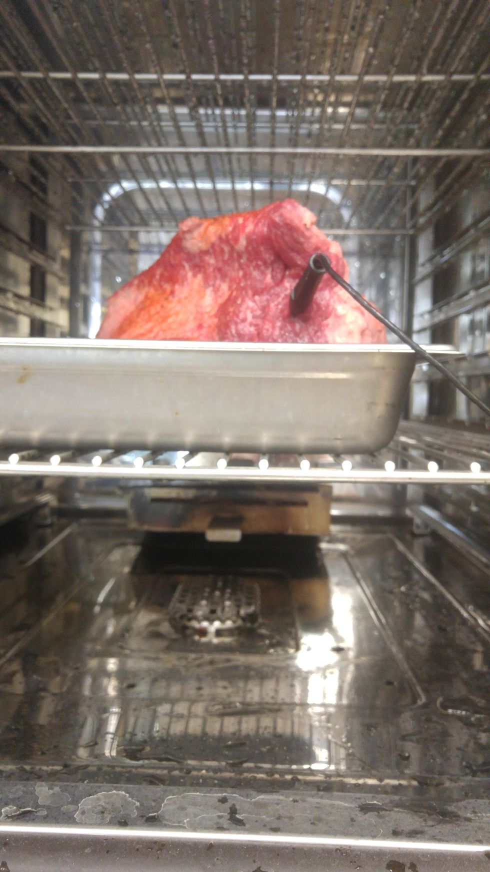 Your set up should look like this. push your brisket program button, and the oven will run through all the steps you've programmed into it. This recipe is for an overnight cook and hold.