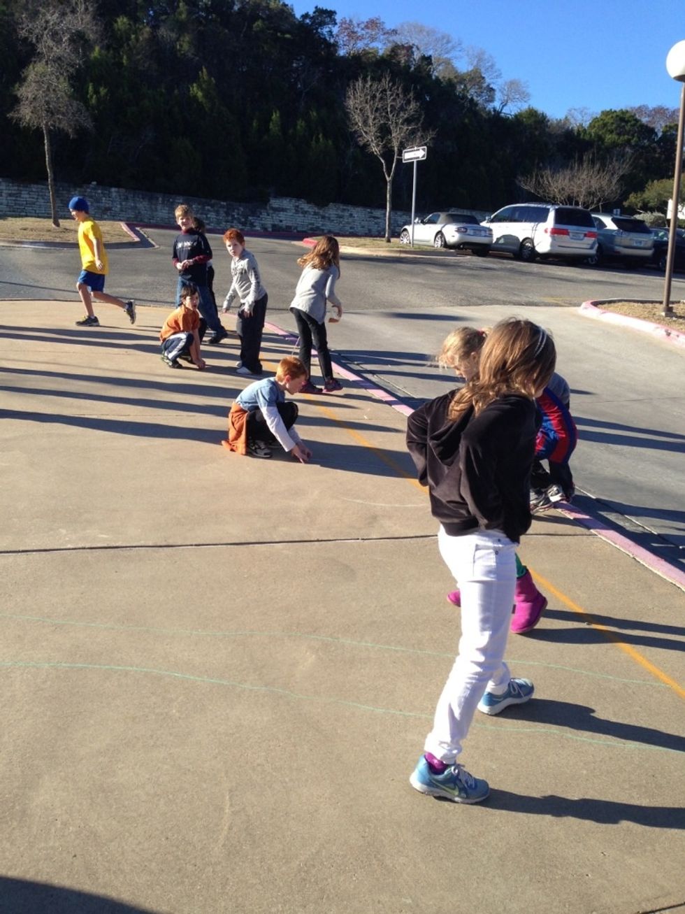 Your shadow is created because the earth is going around the sun so over the course of the day your shadow will end up in different spots.