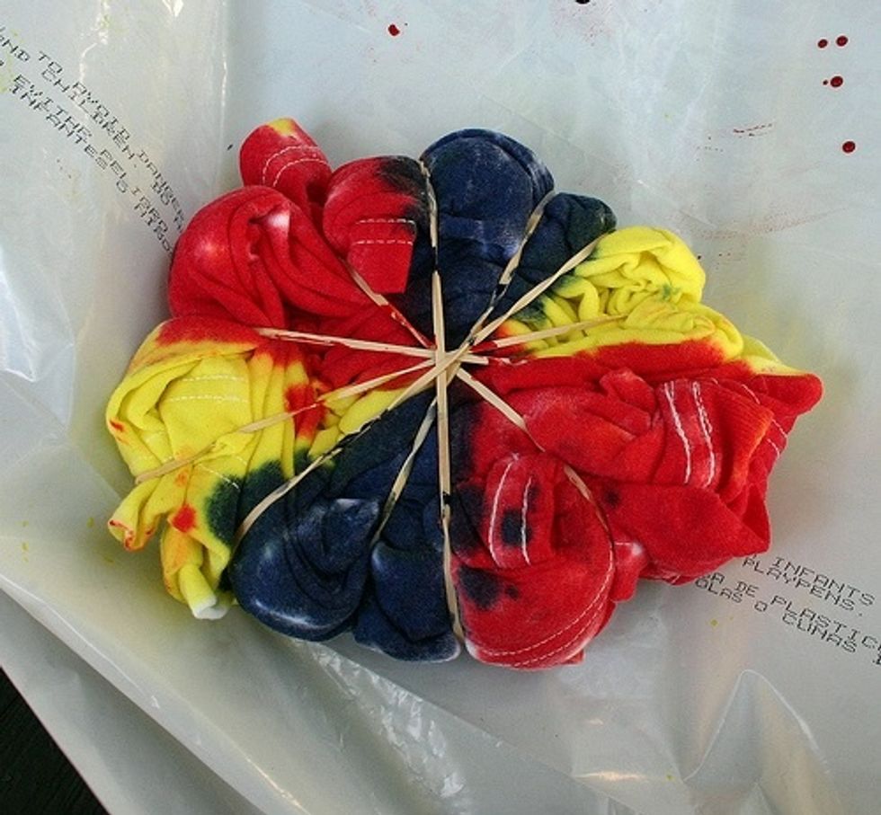 Your shirt should look like this when you are finished squirting it.