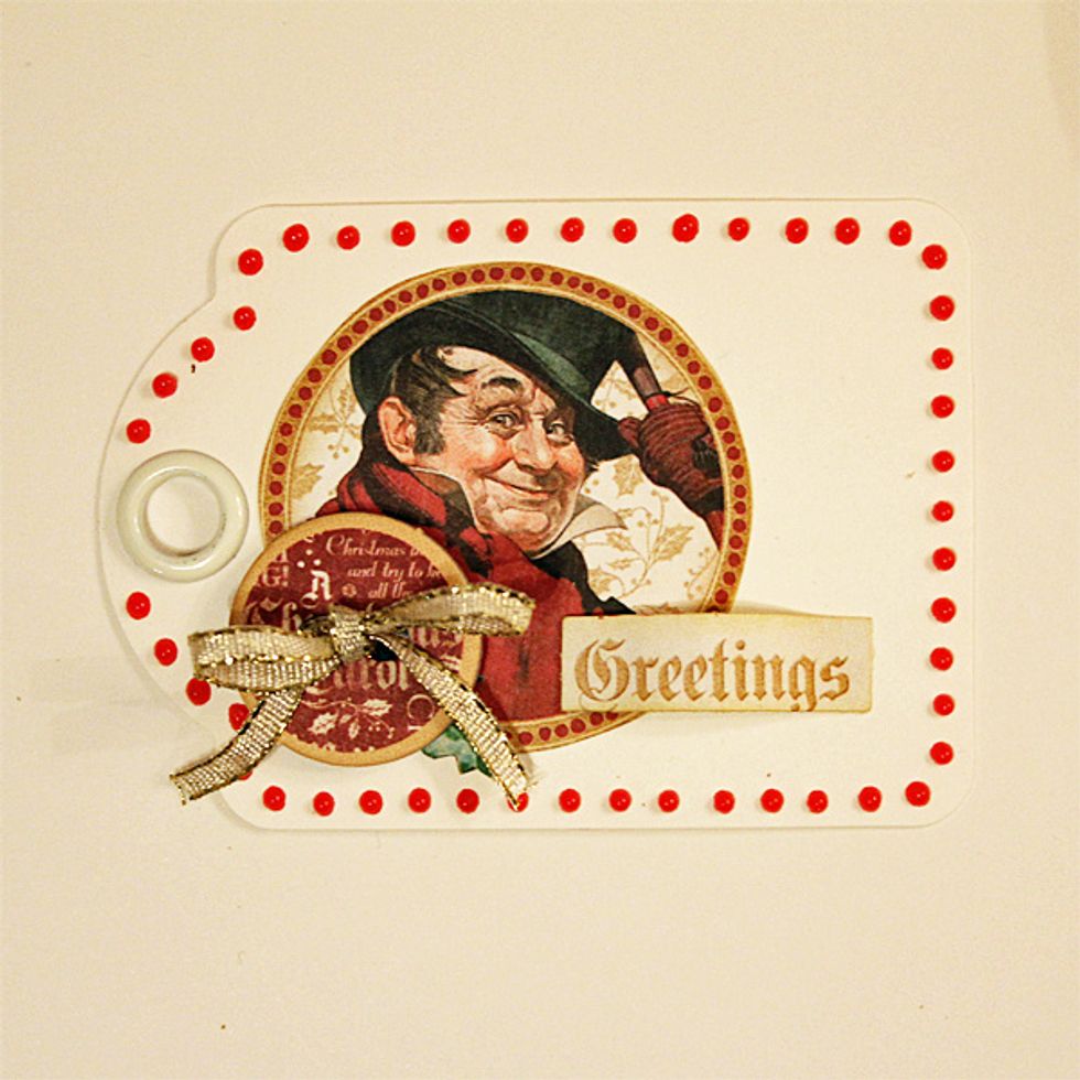 Your tag is now complete! You can now add 8" of jute to the circular opening of your tag.