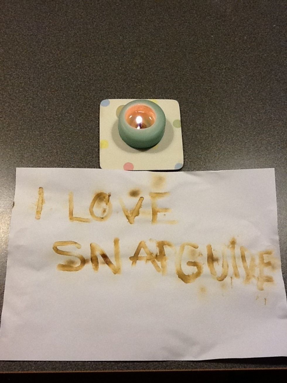 Your writing or drawing will appear with a scorched, vintage look that could give a creative twist to posters or even cards.