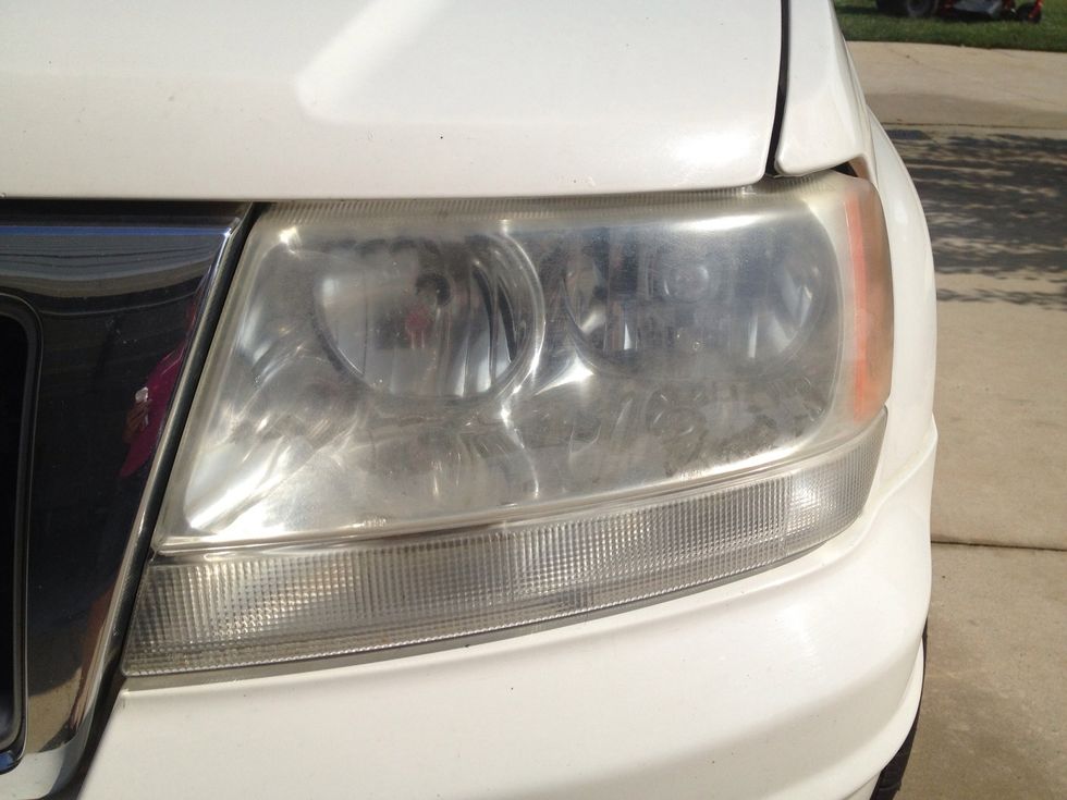 Yuck that headlight is a little sun baked and foggy looking! Not cool!! Lets try to fix that!