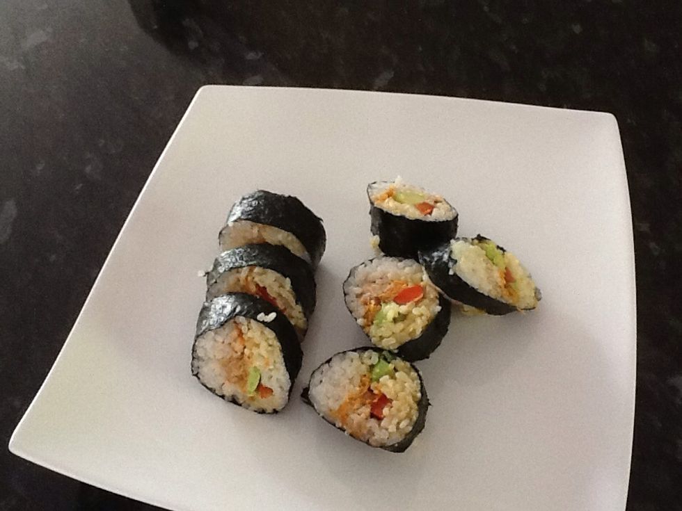 Yum! Could serve with a dipping bowl of soy sauce.