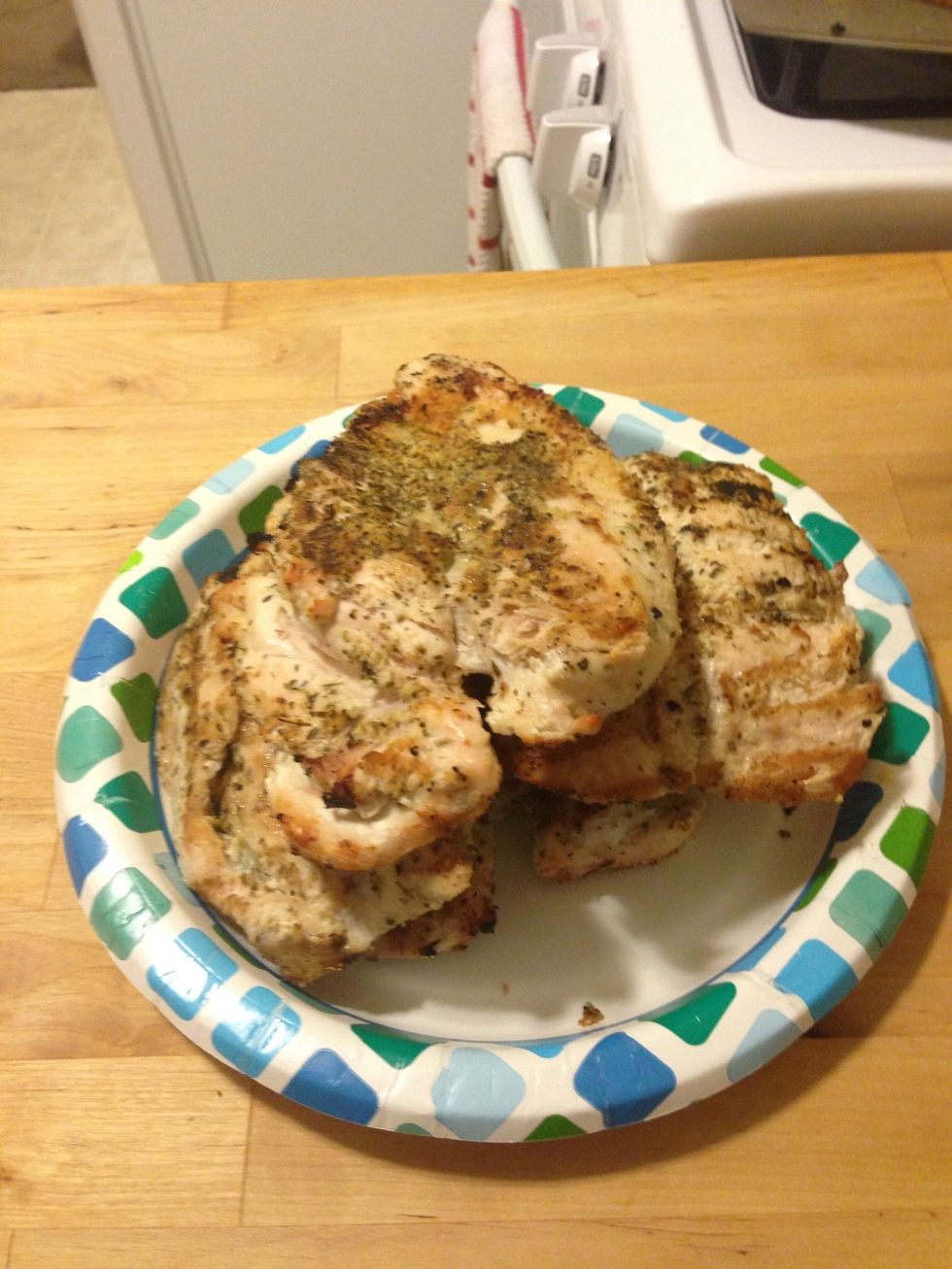 Yum! Deliciously grilled chicken.