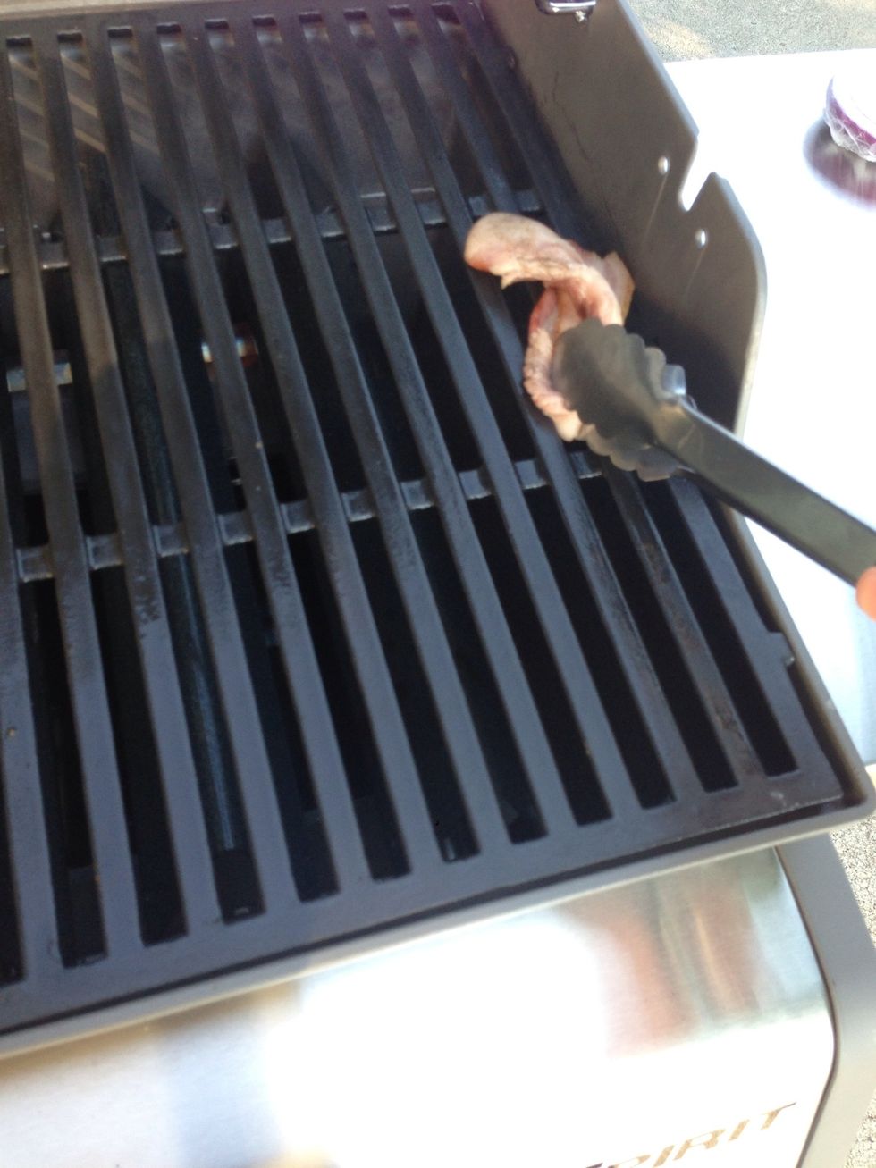 Yum. It's getting the grill nice and seasoned.