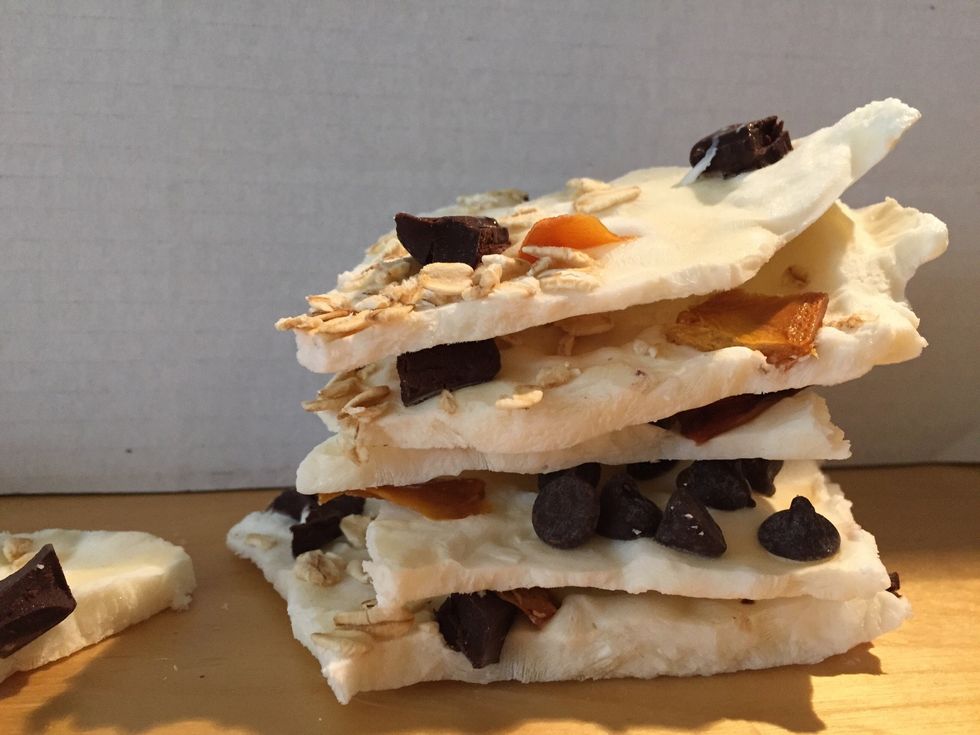 Yum! Serve immediately or freeze again.