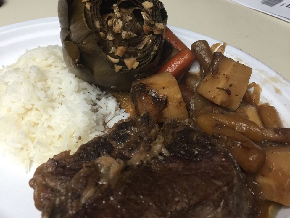 Yum. Serve with a side of rice topped with the delicious gravy. My kids didn't care for the parsnips but I thought they were delicious. Would be great with broccoli as well.