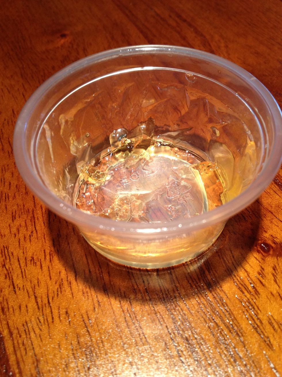 Yum! The recipe filled about 15 little cups. Also, I don't like mine very strong. If you do, change the alcohol/water ratio :)                                ENJOY!