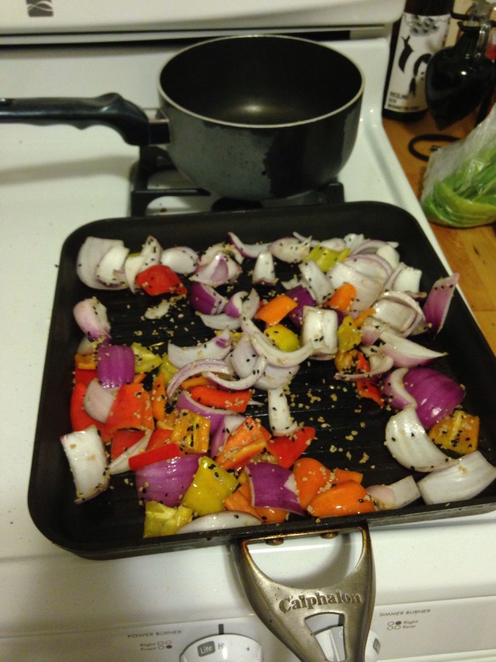 Yum. These veggies are going to be tasty.