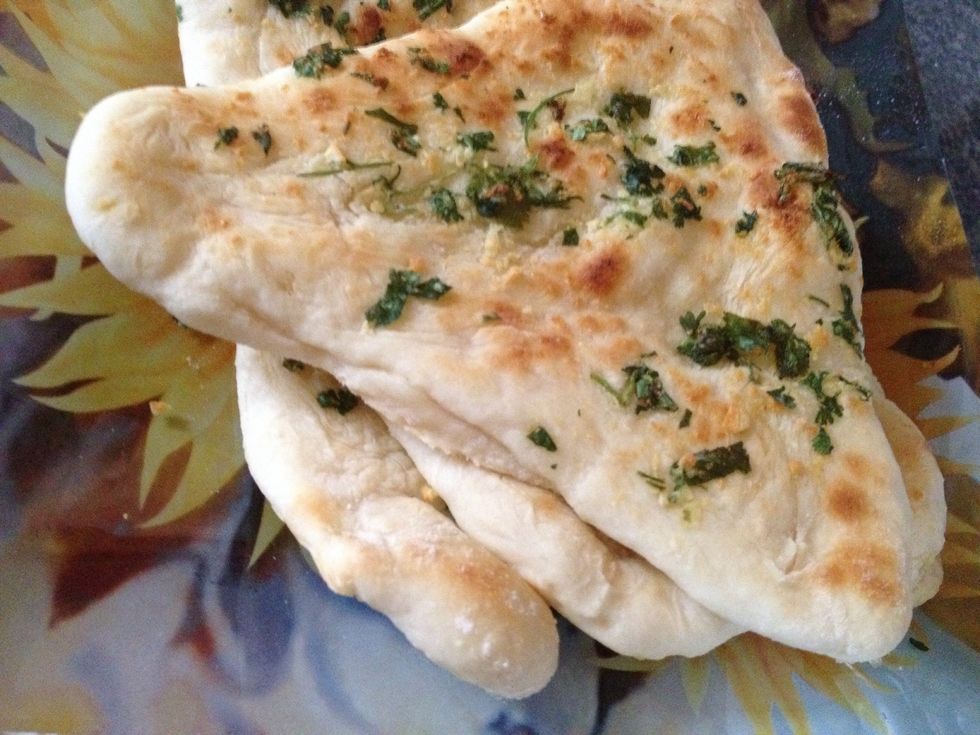 Yummy although this is a messy recipe and hard to work with it's always nice to have hot naan at home