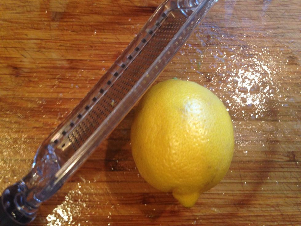 Zest and juice a lemon.