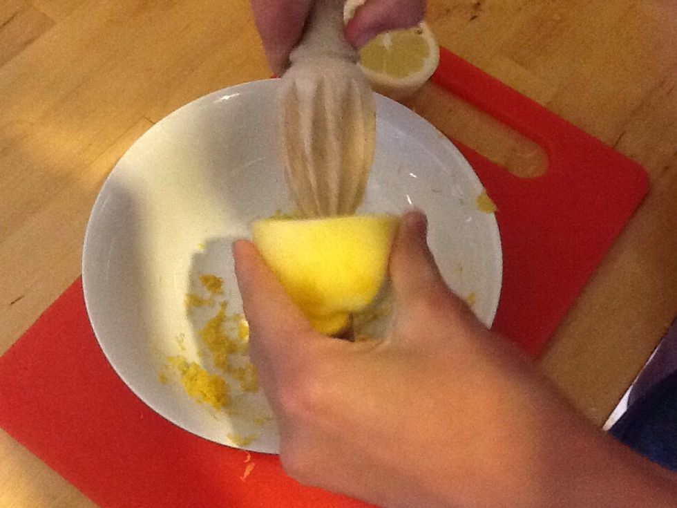 Zest and juice the lemon into a bowl