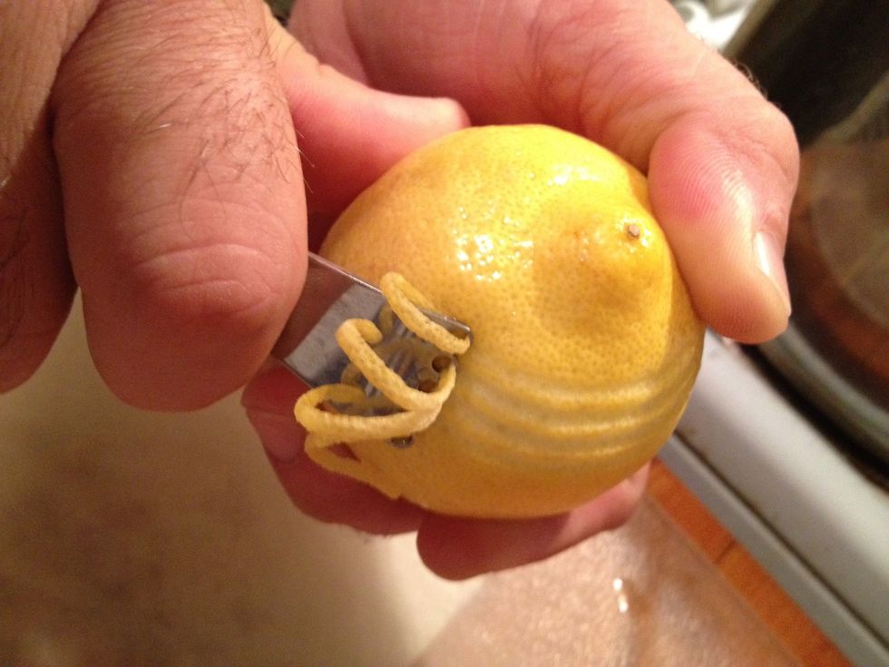 Zest one whole lemon.