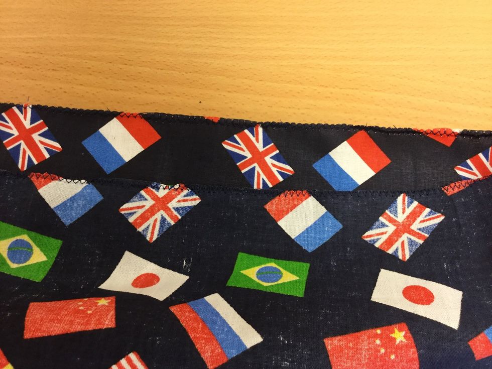 Zickzacka \u00f6vre kanten.