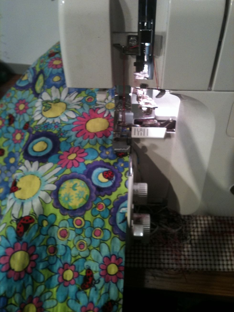 Zigzag with your sewing machine or serge the raw edges...